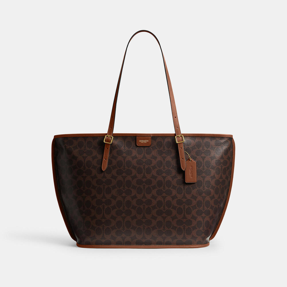 Coach Taxi Tote Bag In Signature Canvas